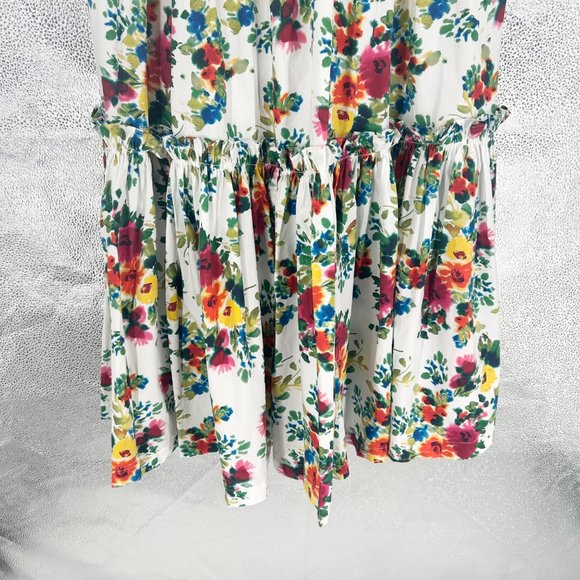 Cara Cara Claire Tiered Floral Pattern Dress in Ivory Bouquet - Picture 6 of 12